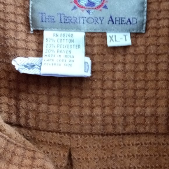 Territory Ahead Ribbed Textured Long Sleeve Casual Outdoor Shirt MensXL-T - Picture 5 of 8